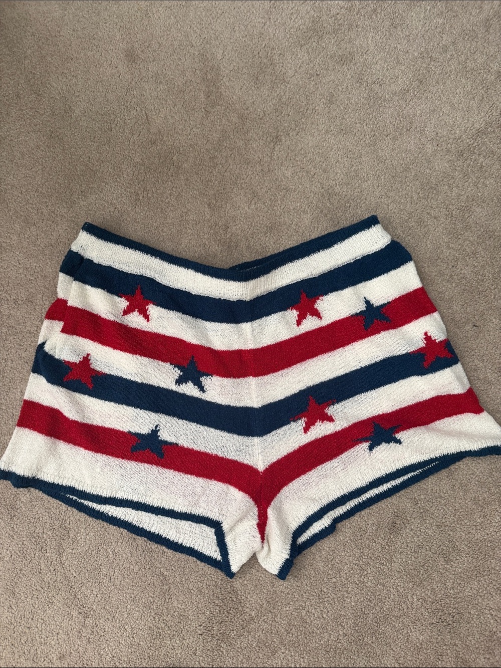 Show Me Your MuMu Red, White & Blue Star Stripe Shorts